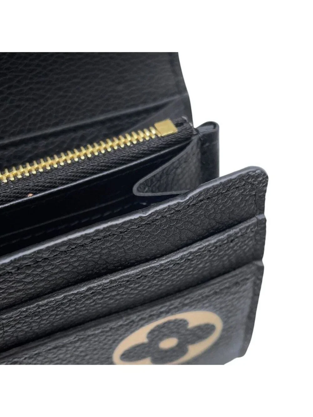 Louis Vuitton Wallet Monogram Empreinte Portefeuille Sarah Black